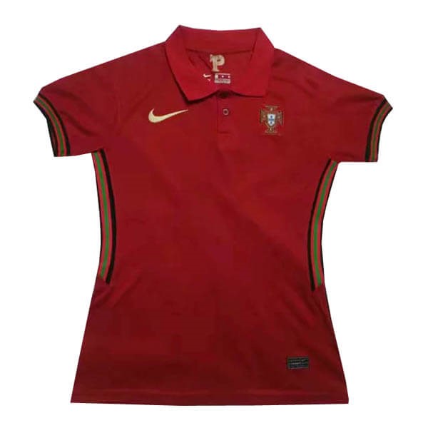 Camiseta Portugal Replica Primera Ropa Mujer 2020 Rojo